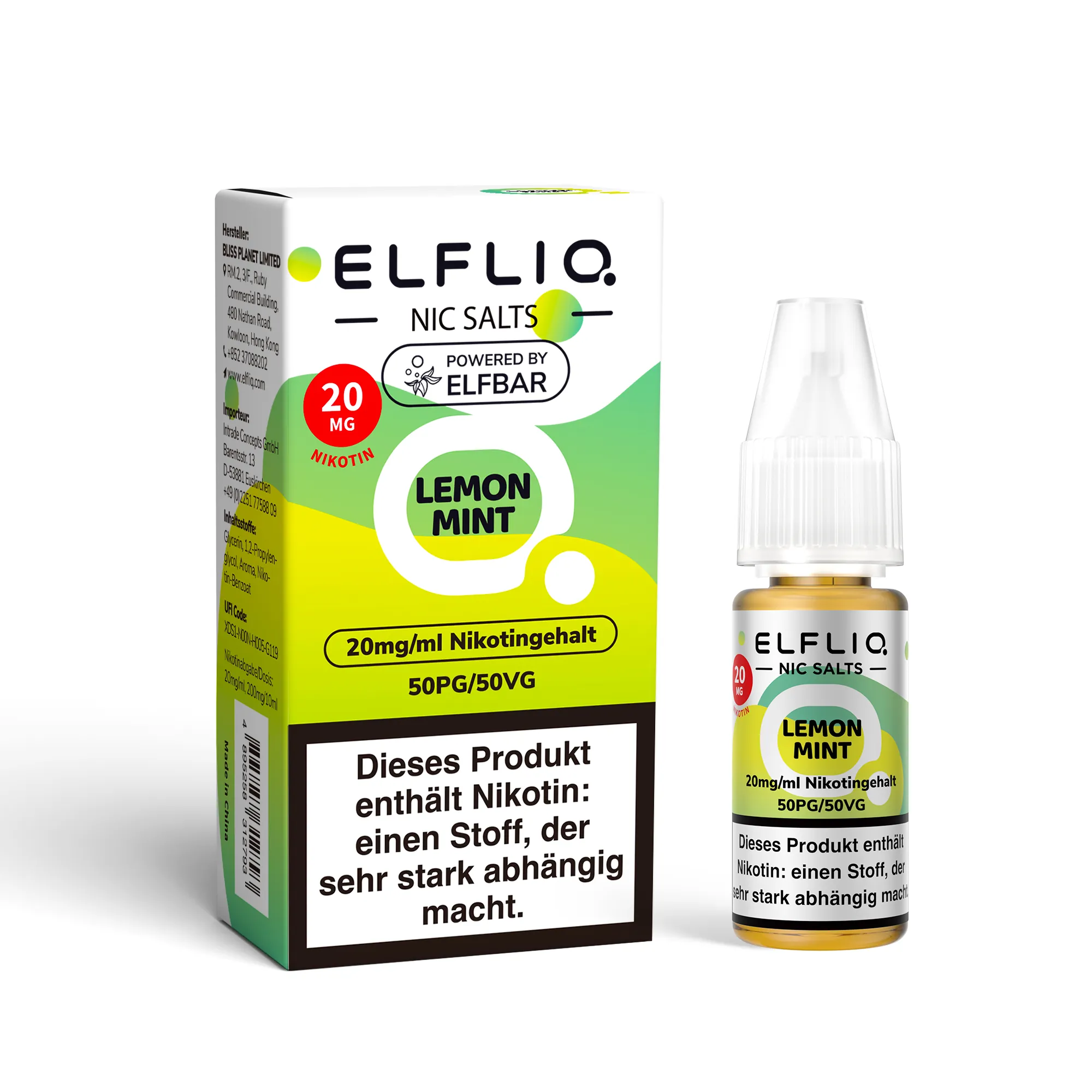 Elfliq Liquid - Lemon Mint 20mg/ml