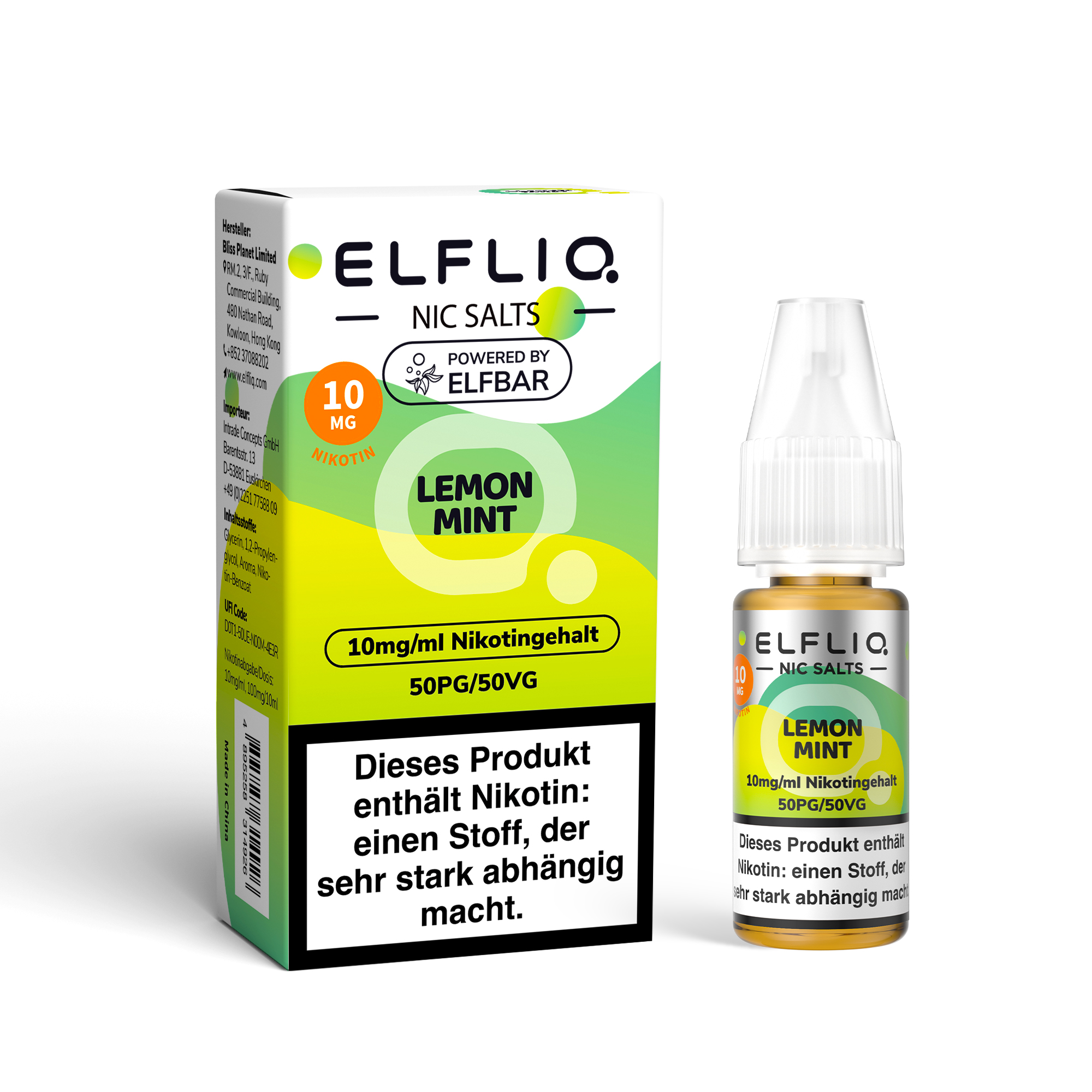 Elfliq Liquid - Lemon Mint 10mg/ml