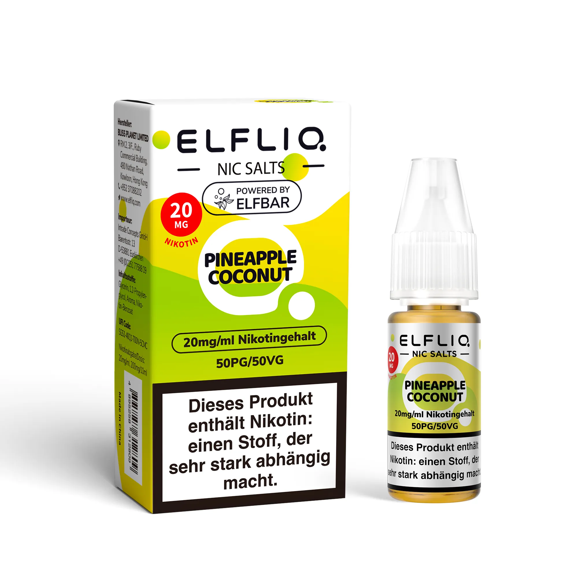 Elfliq Liquid - Pineapple Coconut 20mg/ml