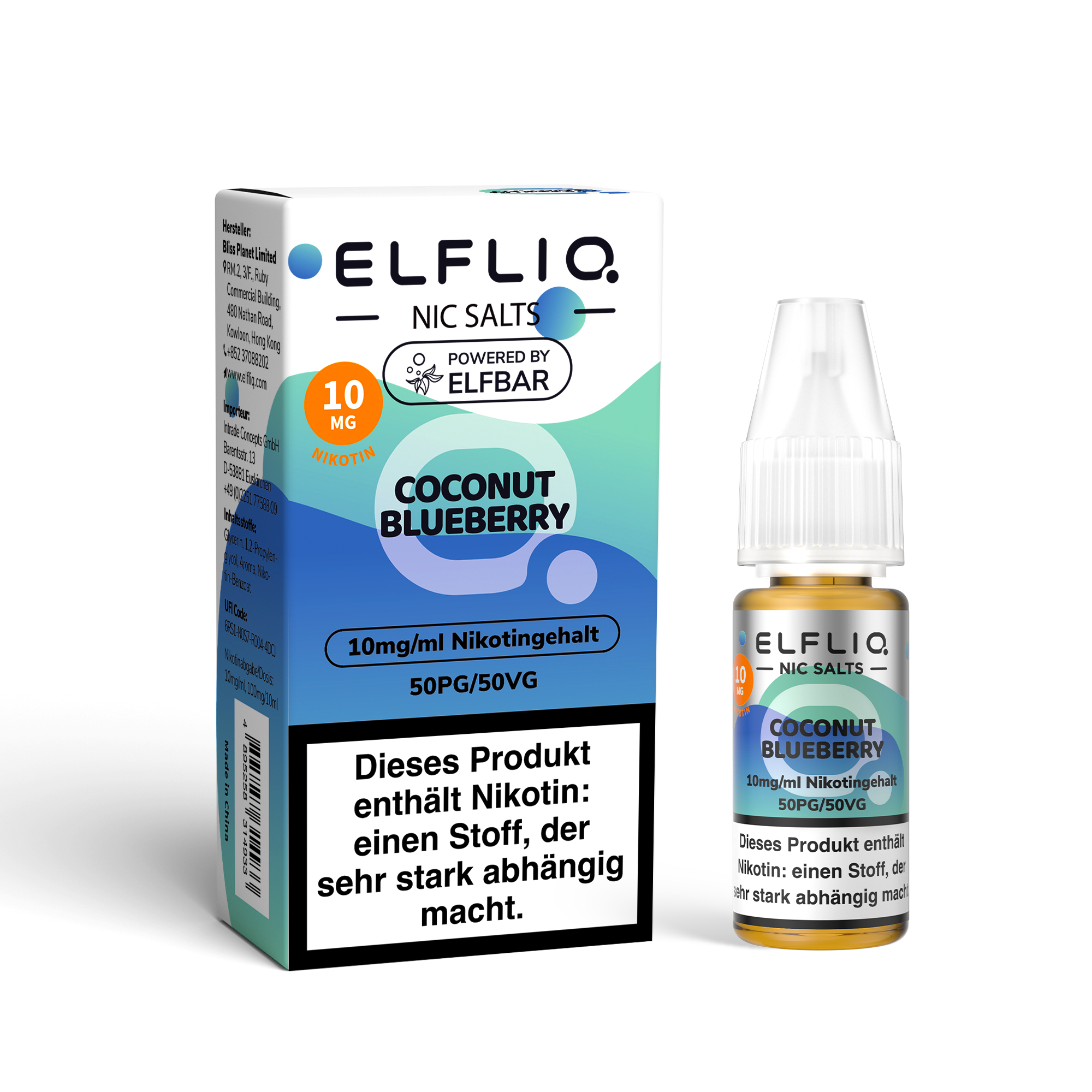 Elfliq Liquid - Coconut Blueberry 10mg/ml