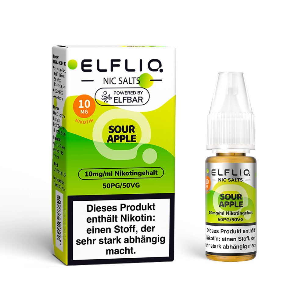 Elfliq Liquid - Sour Apple 10mg/ml