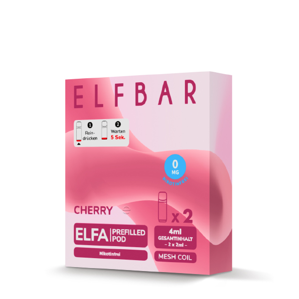 Elfbar ELFA Pods Nikotinfrei | 0mg/ml Liquid-Kartuschen Elfbar ELFA Pods Nikotinfrei | 0mg/ml Liquid-Kartuschen