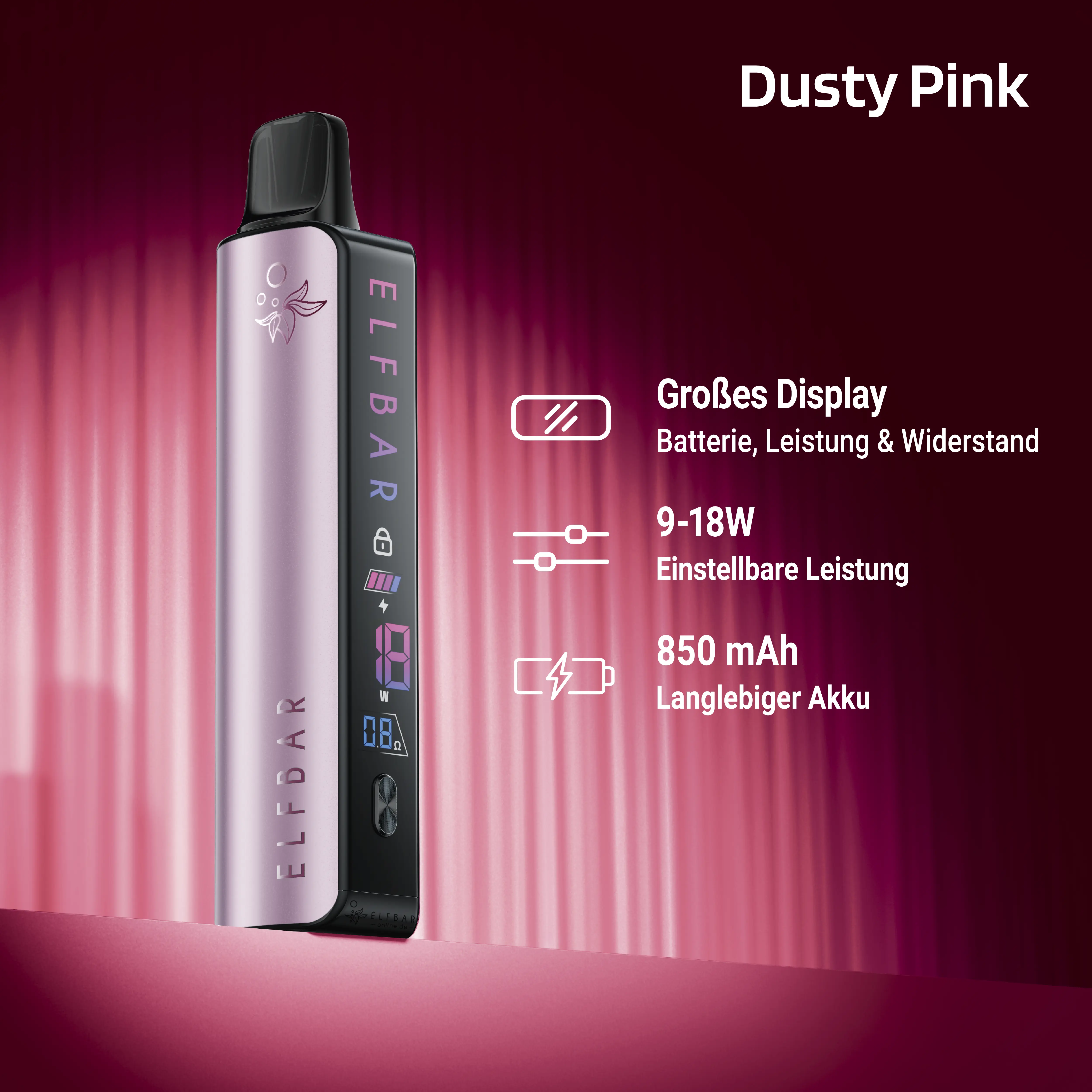 Elfbar Elfa Master Akku - Dusty Pink | Dusty Pink | EMA-003 Elfbar Elfa Master Akku - Dusty Pink | Dusty Pink | EMA-003